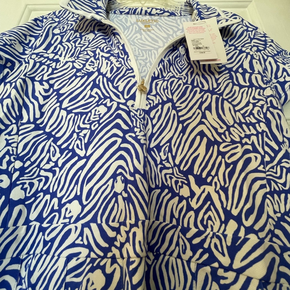 NWT Lilly Pulitzer size XL Alona Dress athletic style. Color: Martinique Blue - Picture 12 of 17
